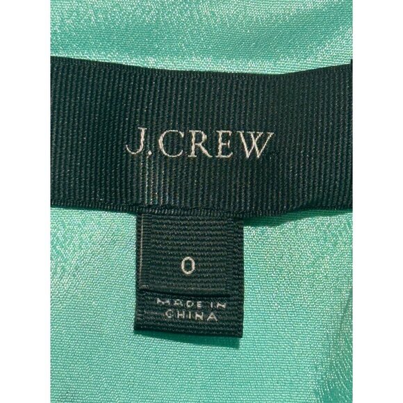 J.Crew Fit and Flare Dress Women's 0 teal Floral Print Sleeveless - Picture 4 of 8